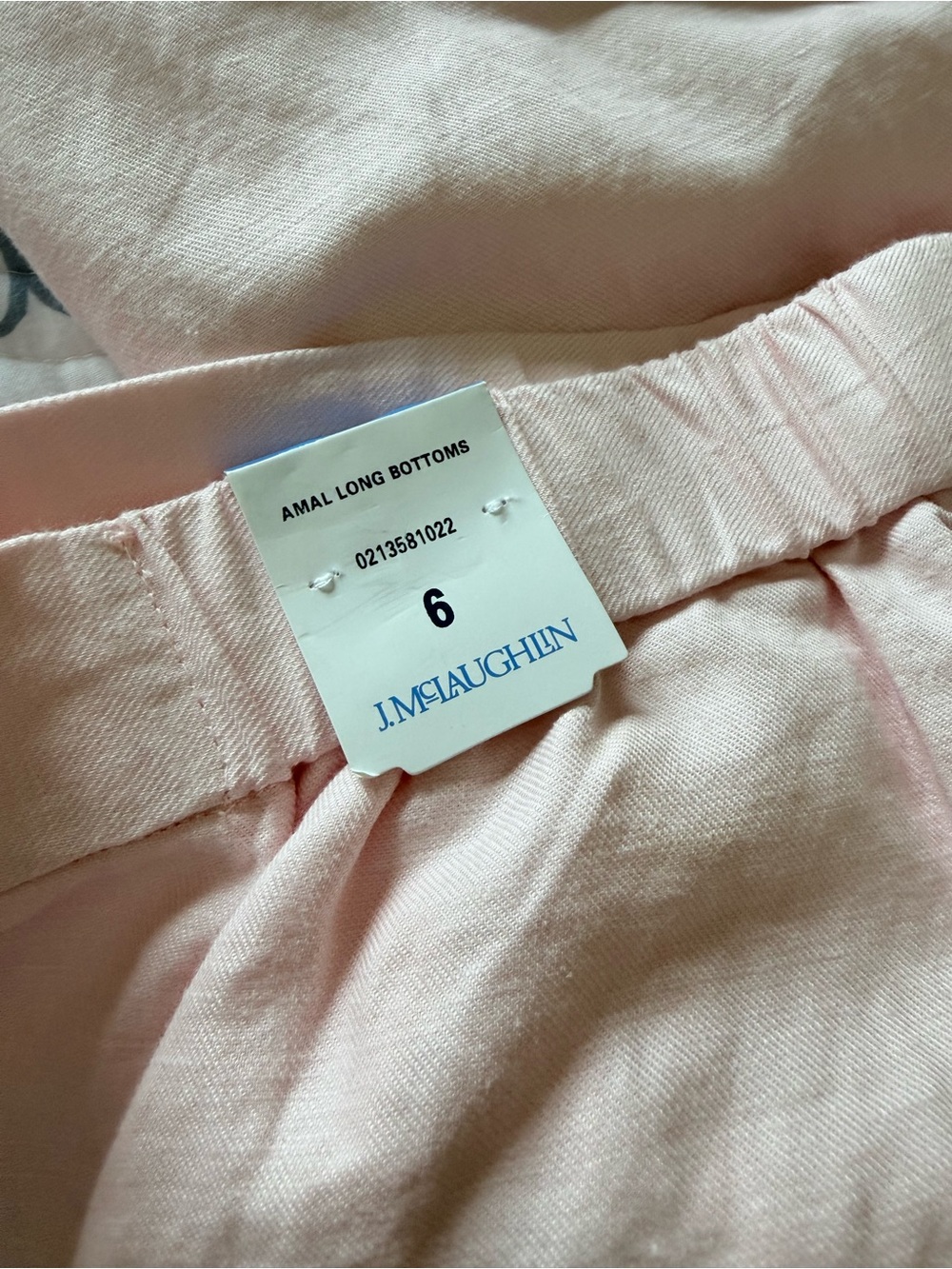 J McLaughlin NWT Amal Wide Leg Pink Pants Trousers size 6 - Linen Cotton -Classy - Picture 7 of 9